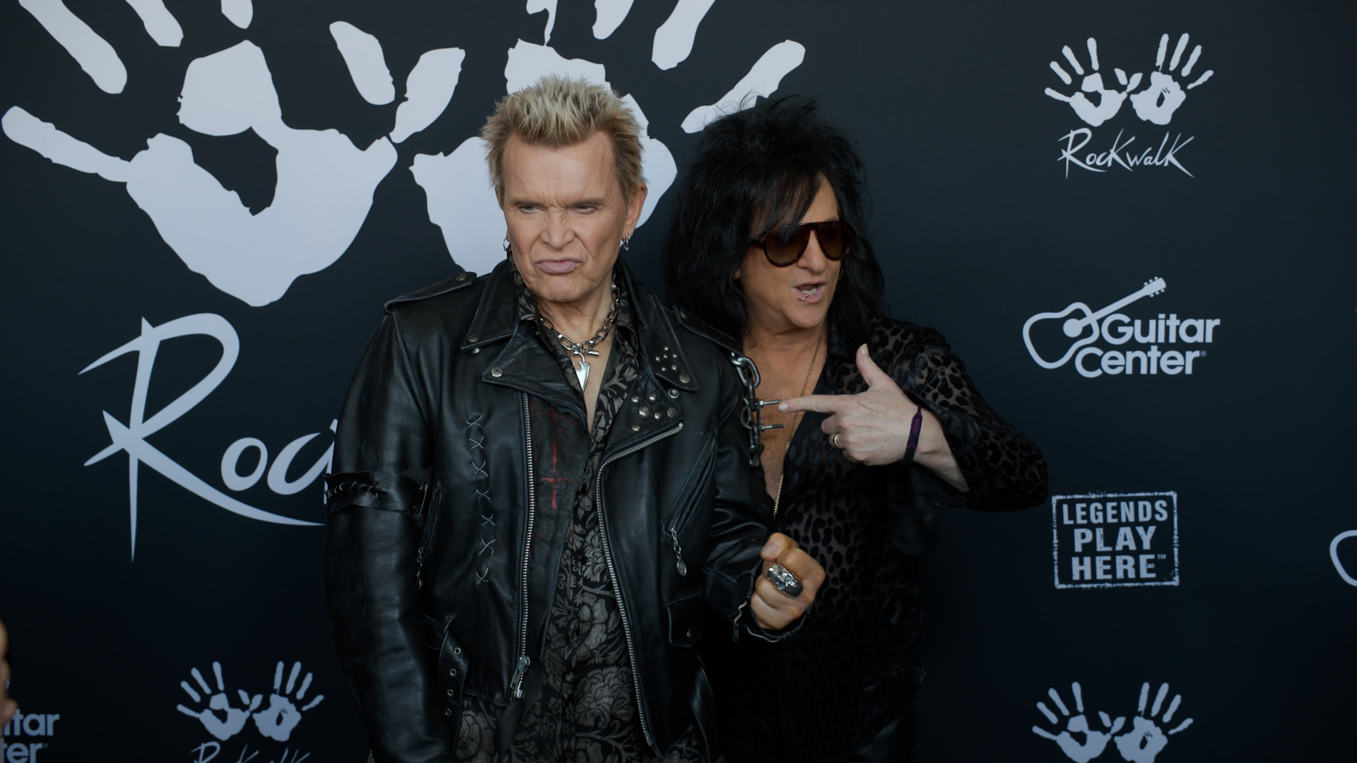 Rock legend Billy Idol and guitarist Steve Stevens are inducted to the Hollywood's Rockwalk