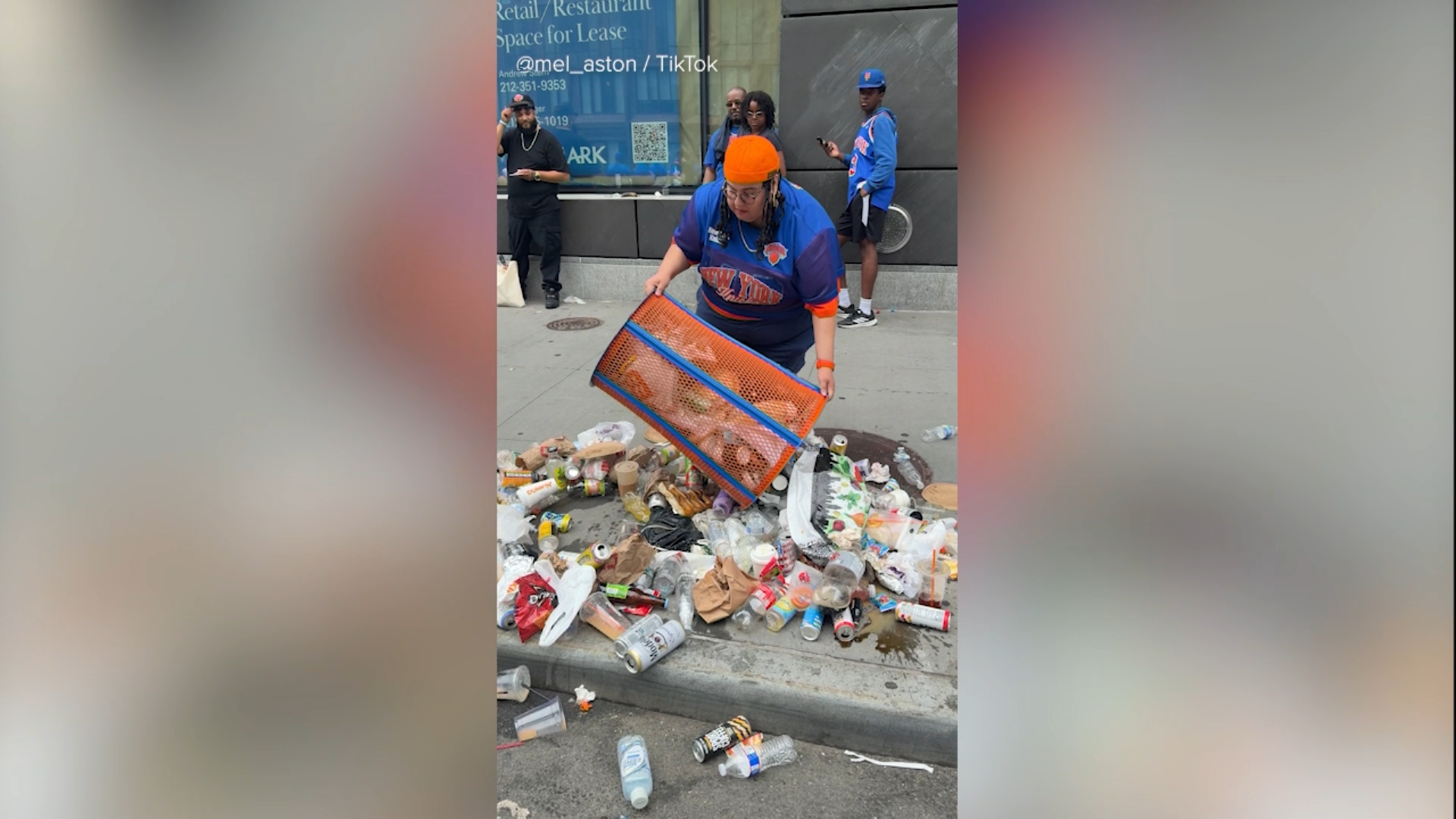 Woman fired from job after Knicks trash can theft