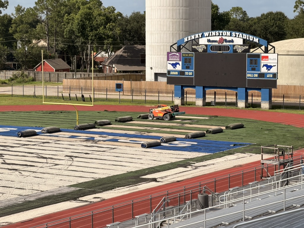 Henry Winston Stadium gets new turf ahead of football season